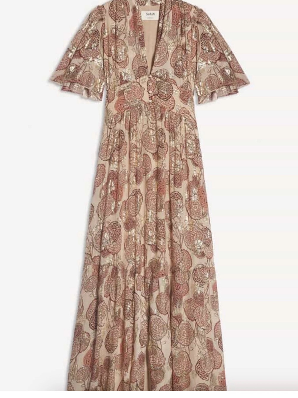 BA&SH Hide Metallic Maxi Dress